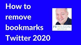 How to remove Twitter bookmarks 2020