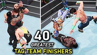 Top 40 Greatest Tag Team Finishers!! WWE 2K22 Countdown