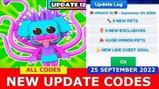 NEW UPDATE CODES [MONSTERS] ALL CODES! Minion Simulator ROBLOX | September 25, 2022