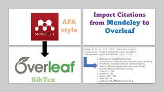 Export Citations/References from Mendeley to Overleaf #citation #overleaf #mendeley #Bibtex