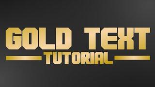 [Paint.Net] - GOLD text tutorial (no plugins)