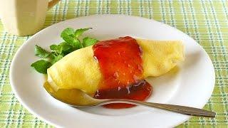 Omucake (Omurice / Omelette Rice-like Crêpe Cake) オムケーキの作り方 - OCHIKERON - CREATE EAT HAPPY