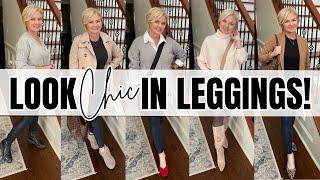 Look Chic In Leggings! // Outfit Ideas for Women Over 50