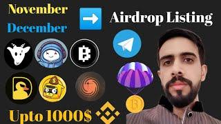 November And December Telegram Airdrop || Free Telegram Mining Bot