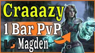 This shouldn't be possible!?!? ESO magicka warden pvp build 1 bar