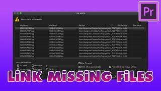 Link Media - Missing Media For These Clips | How to Relink Missing Files (Premiere Pro Tutorial)