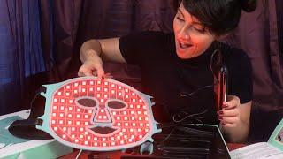 LED Light Therapy Face Mask and Leg Massage ASMR