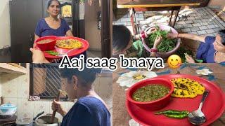 mumy ne saag bnana sikhaya aaj