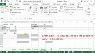 How to Select Non Adjacent Cells in Excel