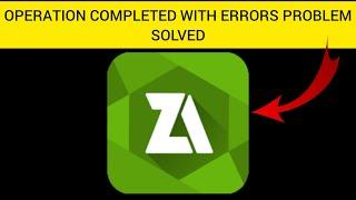 How To Solve ZArchiver "Operation Completed With Errors" Problem || Rsha26 Solutions