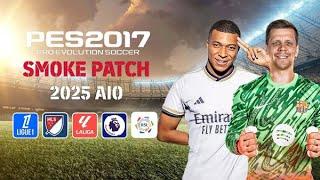 PES 2017 Smoke Patch 2025 AIO Download | Tutorial |Cutscenes | Facepack | Transfers | Balls | Kits