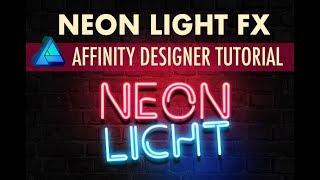 Affinity Designer Tutorial - Create a NEON LIGHT text effect style.