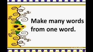 Make many words from one word