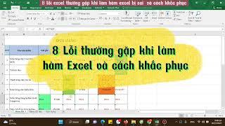 8 Lỗi excel thường gặp khi làm Hàm Excel  và cách khắc phục