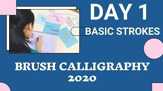 Calligraphy Classes 2020| Calligraphy Day1 | Basic Strokes of Calligraphy