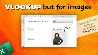 VLOOKUP, but for images - Dynamic Image based on user input - Excel Trick