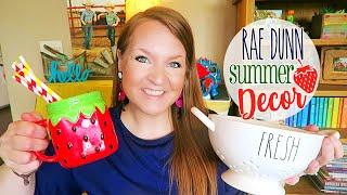 Rae Dunn Shelf | Rae Dunn Summer Decor | Rae Dunn Display Strawberry Decor