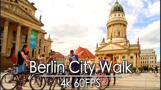 4k Berlin City Walking Tour (2 HOURS and 8 MINUTES) | 4k 60fps | Natural Urban City Sounds