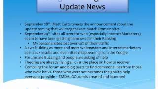 Google EMD Algo Update Video 001