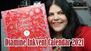 Diamine Inkvent Advent Calendar 2021! Opening, Swatching and Painting with 25 Inks