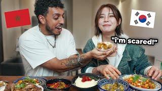 Korean Girl Friend tries Moroccan Food for the first time