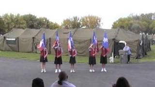 Frontier Girls Tall Flag Performance at Veteran's Stand Down 2009