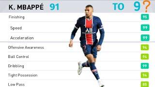 k.mbappe pes 2021 max level Max rating k mbappe skills in pes 2021