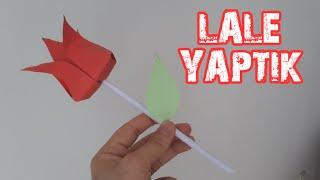 Kağıttan Lale Yapımı.  (Origami  Lale Yapımı)