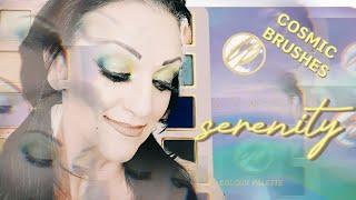 COSMIC BRUSHES SERENITY PALETTE || REVIEW TUTORIAL #cosmicbrushes