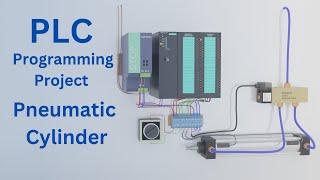 PLC Programming Project for Pneumatic Cylinder || PLC programming tutorial for beginners