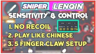 Lenqin Sensitivity And Layout | 5 Finger Claw Gyro Pubg mobile