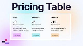 Build a Responsive Pricing Table with HTML and CSS