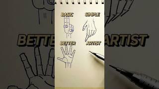 How to Draw HANDS️ #shorts #artist #howtodraw