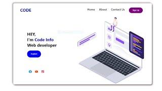 Create Website Page using HTML and CSS | SVG Design | By Code Info