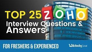 Top 25 Zoho Interview Questions and Answers | Zoho Interview Questions