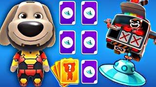 TALKING TOM GOLD RUN CHRISTMAS EVENTS GALACTIC GOODIES LUCKY CARD New CHARACTER IRON BEN UNLOCKED