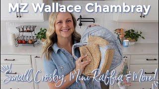 MZ WALLACE | What I grabbed in CHAMBRAY!  Small Crosby Backpack, Mini Raffia Tote & More | GatorMOM