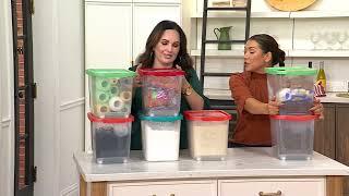 LocknLock 50-Cup Rolling Bulk Storage Container with Scoop on QVC