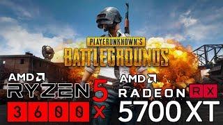 PUBG on Ryzen 5 3600x + RX 5700 XT 1080p, 1440p benchmarks!