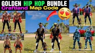 Golden Hip Hop Bundle Map Code  || Free Fire Craftland Code ||   New Craftland || FF New Map Code