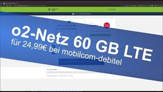 mobilcom-debitel: 60 GB LTE im Telefónica/o2-Netz für 24,99€