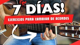 Ejercicios para CAMBIAR ACORDES de forma FLUIDA con la guitarra