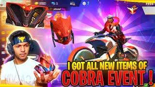 I Got New Cobra Rage Bundle & New Cobra Emotes & New Cobra Backpack Garena Free Fire 2021