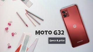 Motorola Moto G32  - first look (2022):  Camera, Price, Review, Specifications || Moto G32