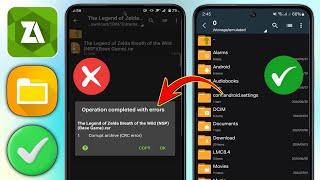 How to Fix operation completed with errors in zarchiver 2024 | Operation error zarchiver