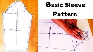 How to draft a basic sleeve pattern [Long Sleeve] |Easy sleeve pattern drafting/making for beginners