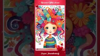 19 Colorful Floral Girls Clipart Bundle, Instant Download for Sublimation Design, Whimsical Girl ...