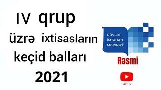 4-cu qrup üzrə ixtisasların KEÇID BALLARI 2021 DIM / RESMI / YENI