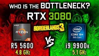 CPU Bottleneck test - Ryzen 5 5600 vs i9 9900ks with RTX 3080 - Borderlands 3  | 1080p