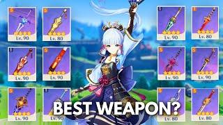 15 Weapons on Ayaka Comparison!! Best Weapon for F2P Ayaka?? [Genshin Impact]